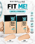 Maybelline Fit Me! Matte + Poreless – Base de Maquillaje en Polvo