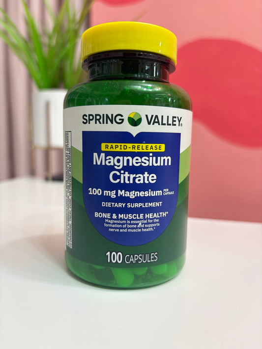 1646 Spring Valley - Citrato de magnesio 100 mg / 100 capsulas B&B