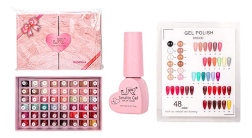 20999 Gama JR Estuche Corazón Gel Semipermanente Jr 48 Geles 9ml