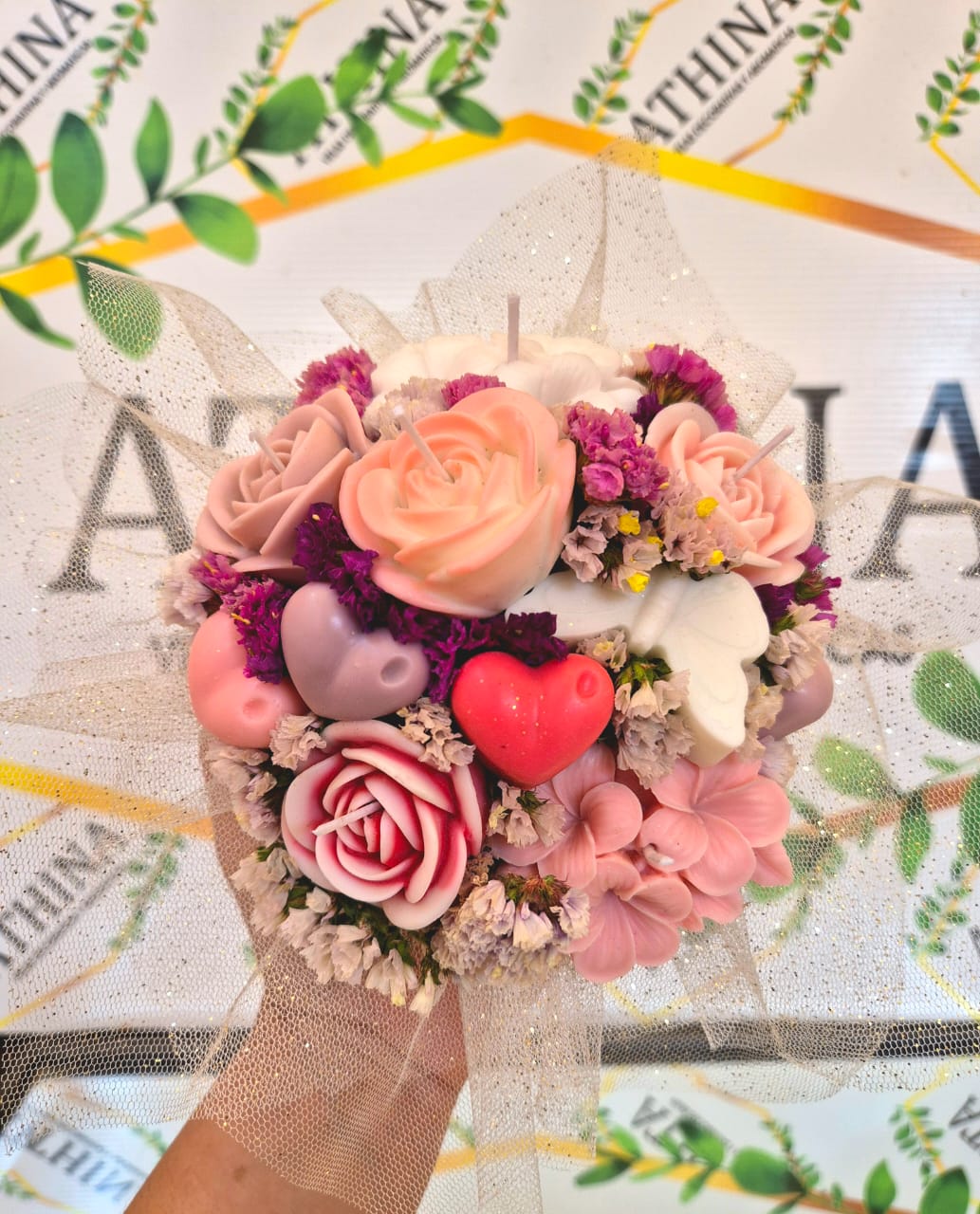 Bouquet aromatico de wax melts y velas. Aroma sorpresa