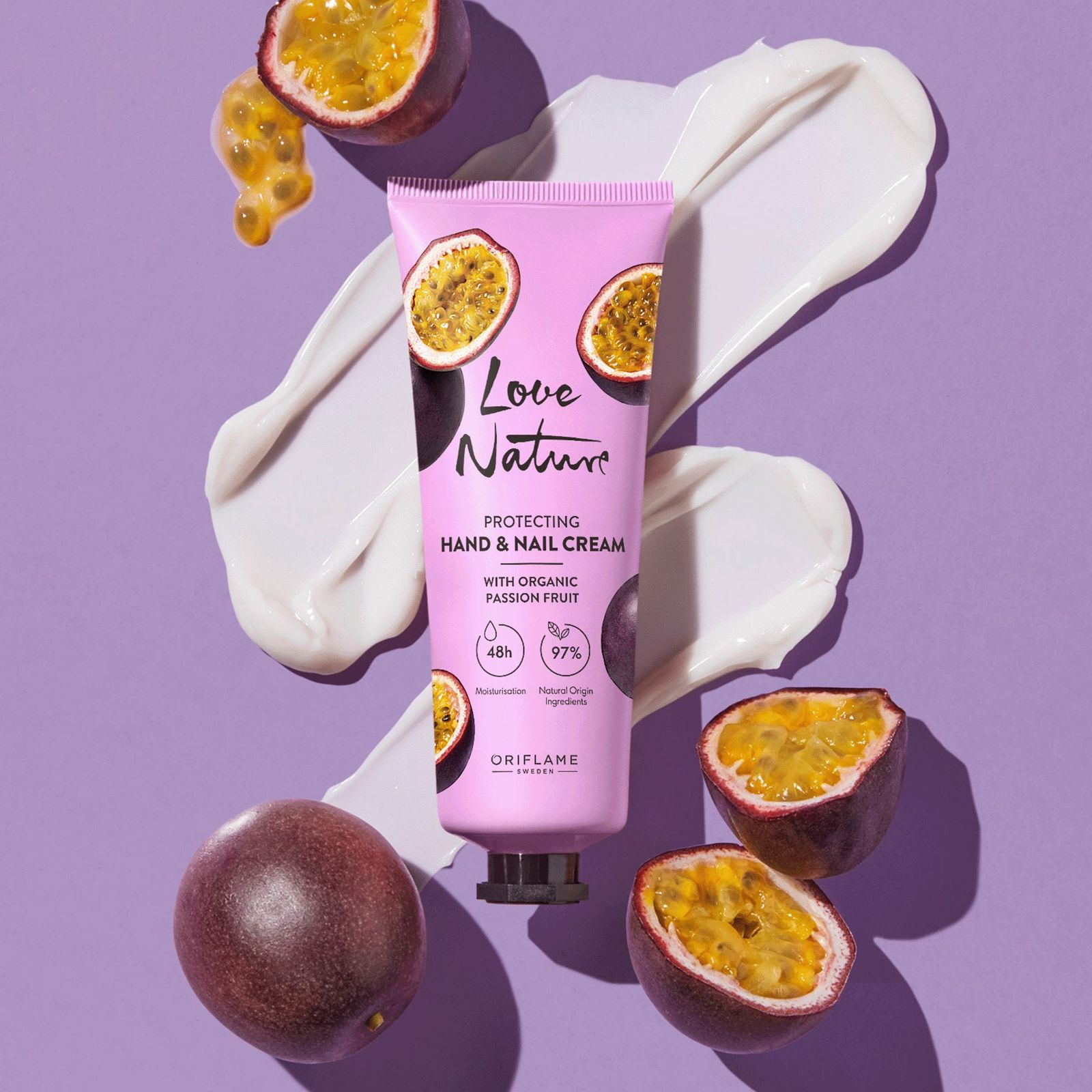 Crema de Manos y Uñas Protectora con Maracuyá Orgánica Love Nature