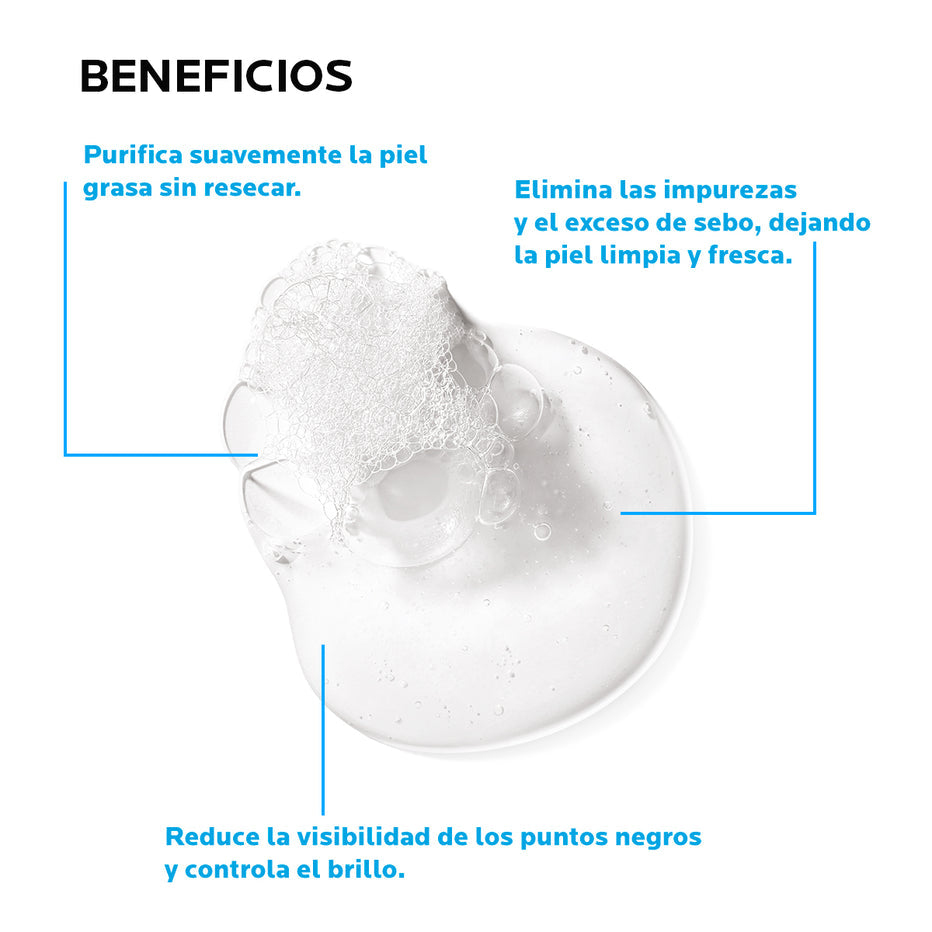 La Roche-Posay Effaclar Gel Espumoso Purificante Limpiador facial para piel grasa y sensible 50ml