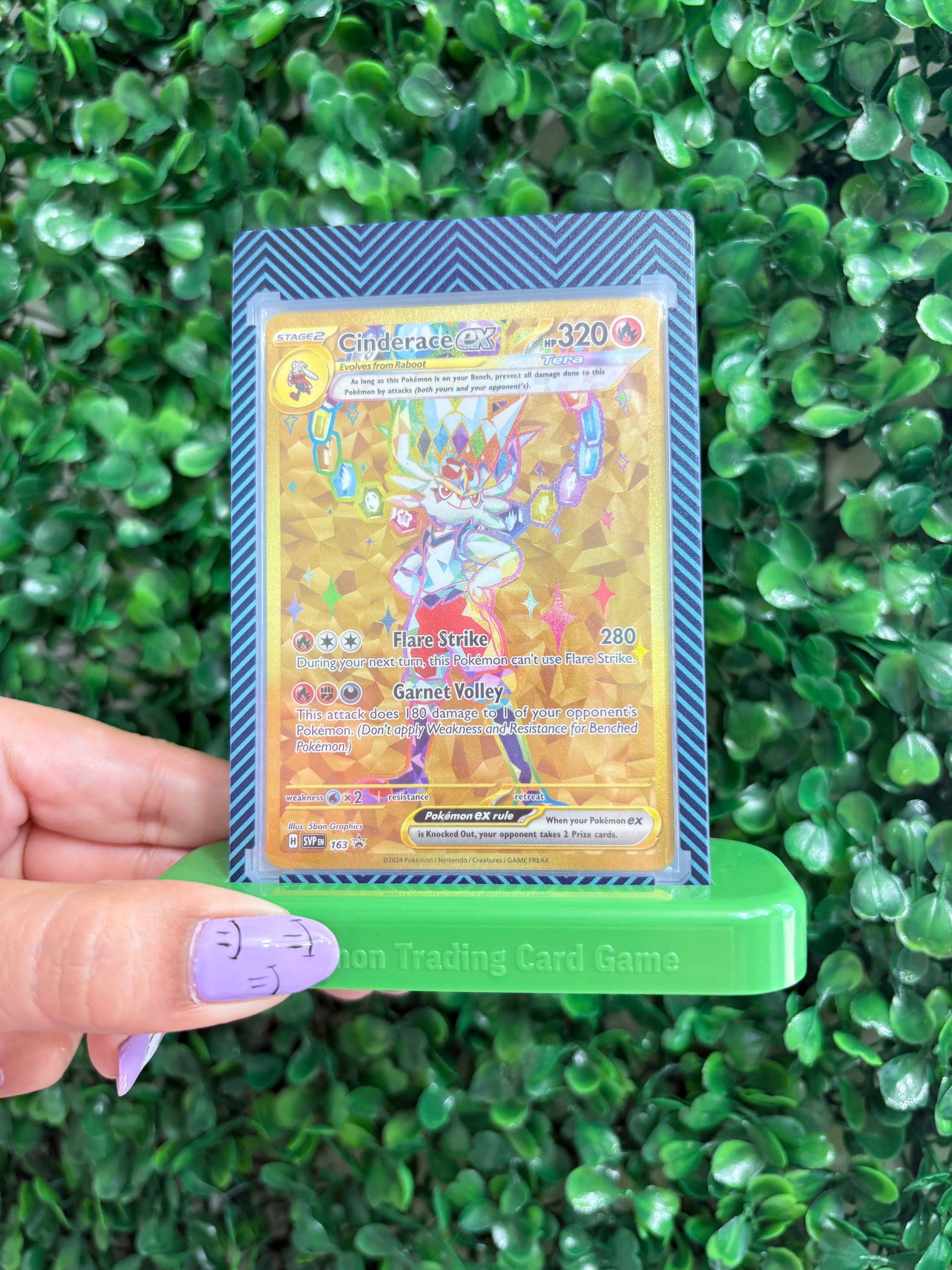 *Carta Pokemon Cinderace EX PROMO 163 arte completo SVP