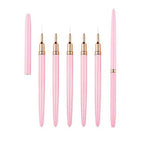 21116 Juego de 5 pinceles linee para uñas con punta cepillada y diseño de flores para pintar con tubo vacío para salón de uñas