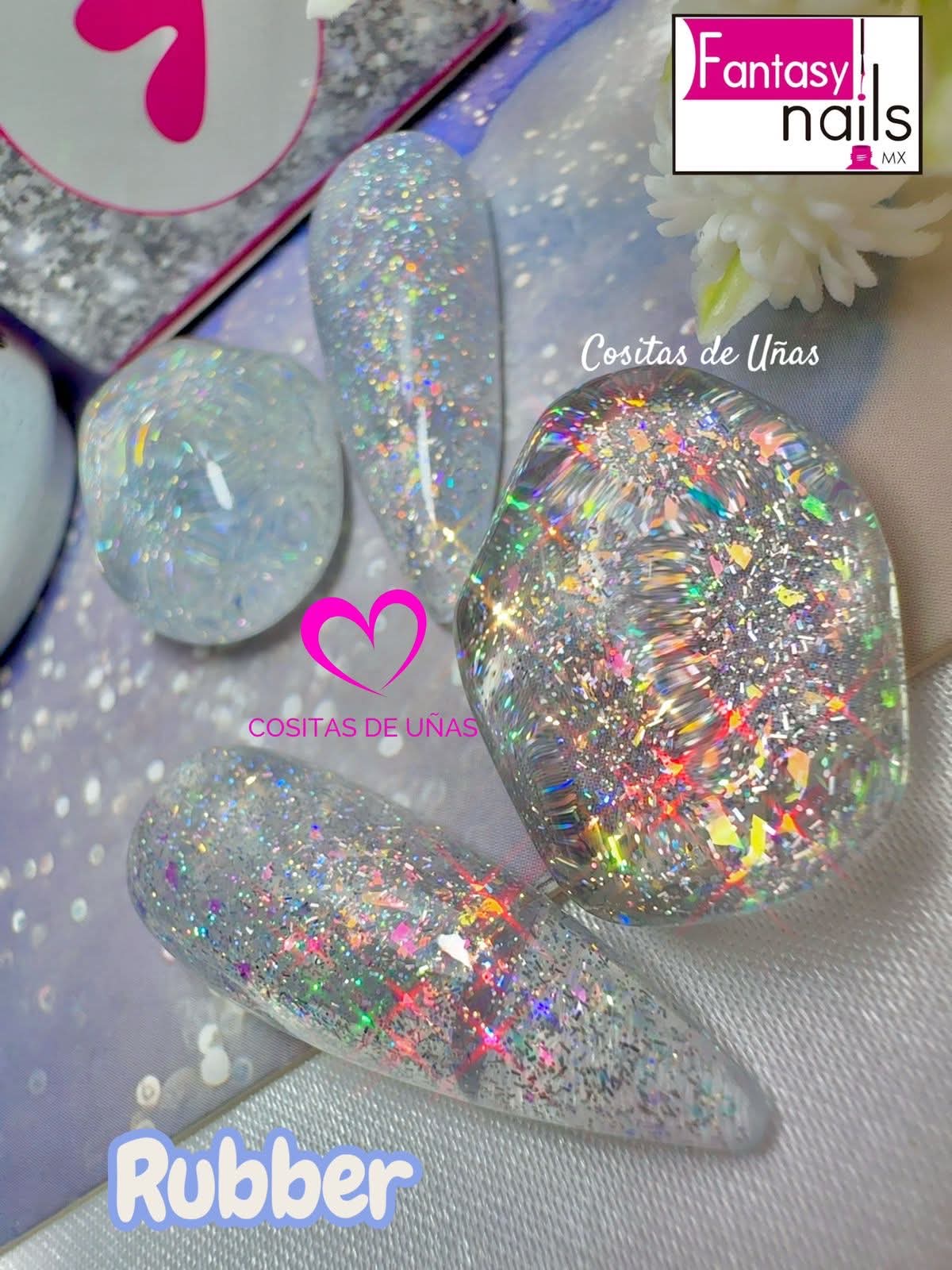 21180 Mix Rubber Glitter  Fantasy Nails