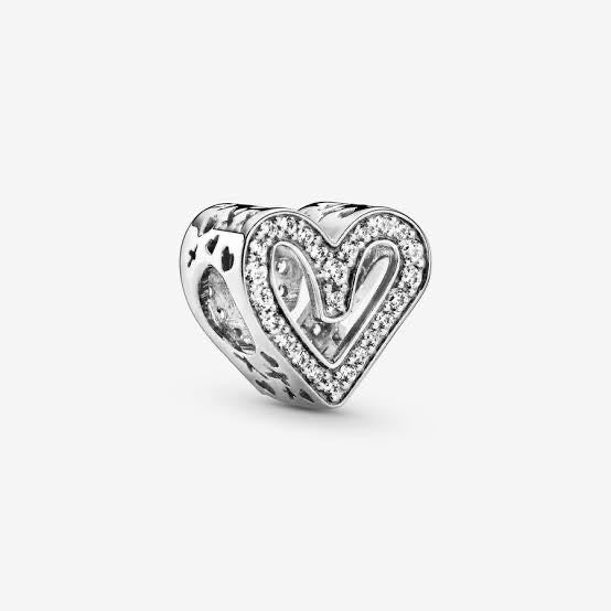 CHP205 Charm corazón brillante.
