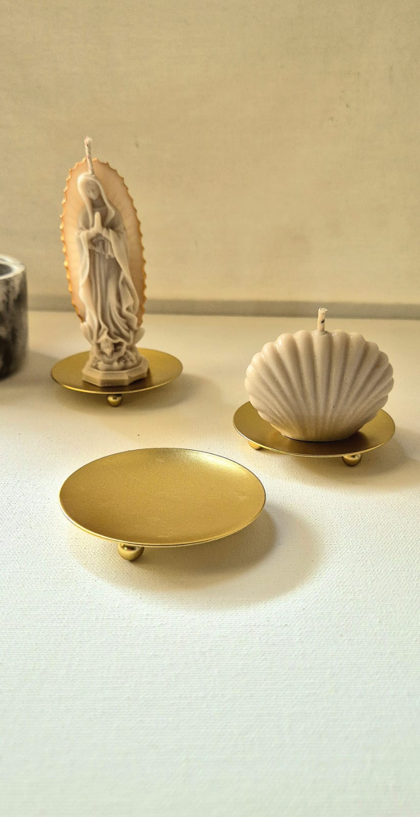 Porta Vela Decoración  color dorado