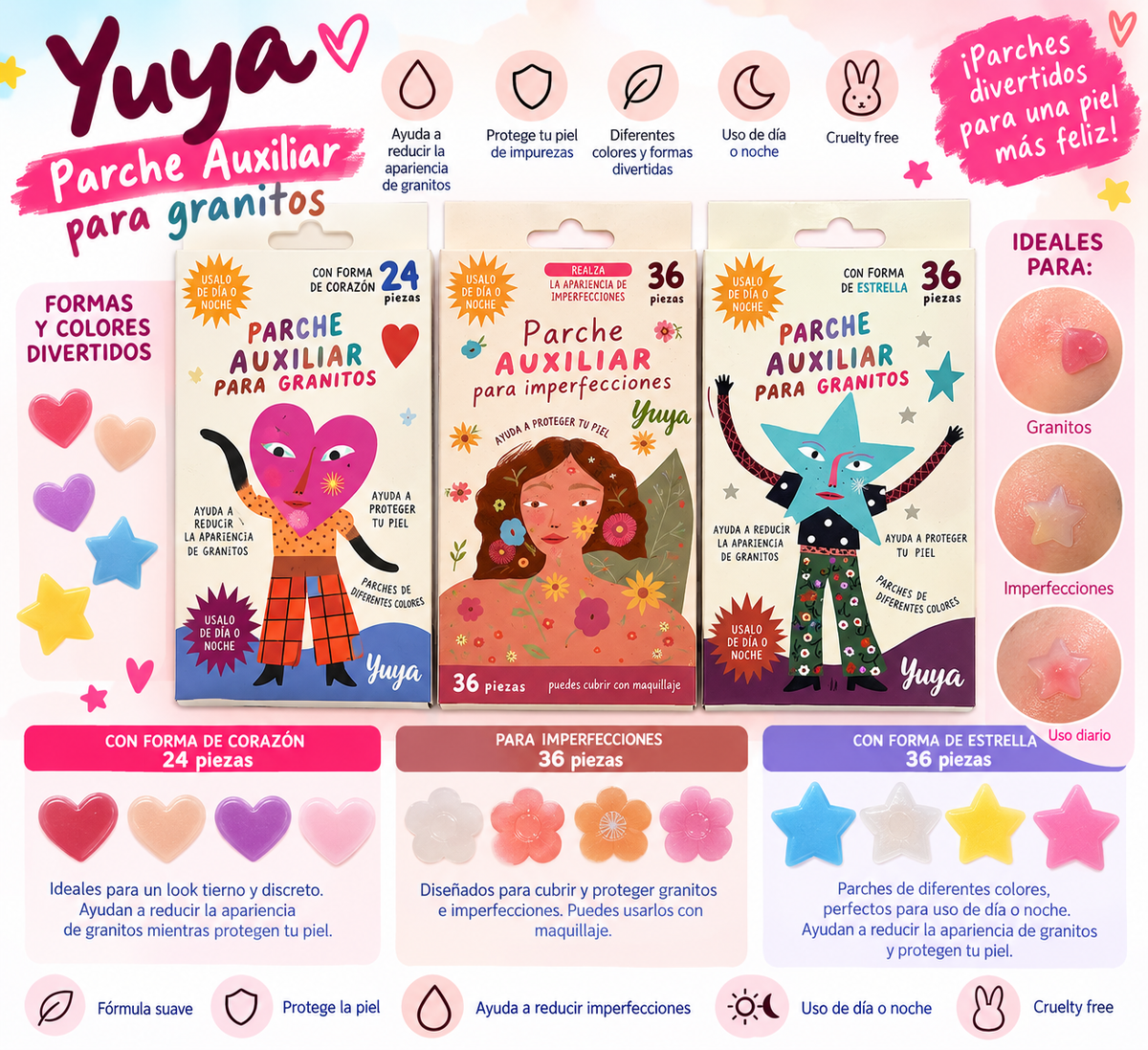 Parches anti acné Yuya