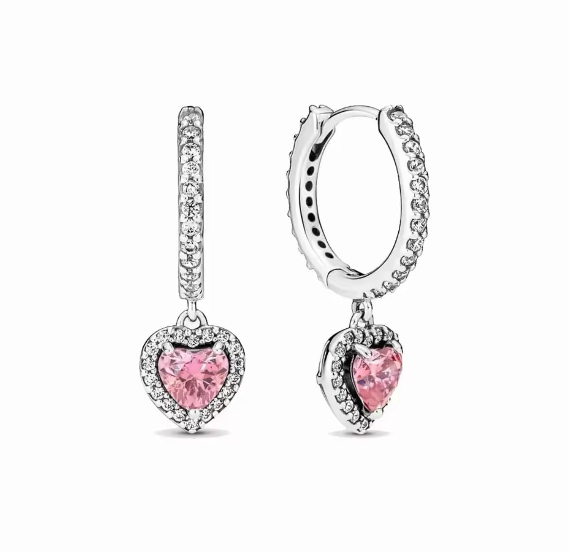 A12 Aretes con corazón colgante 💗