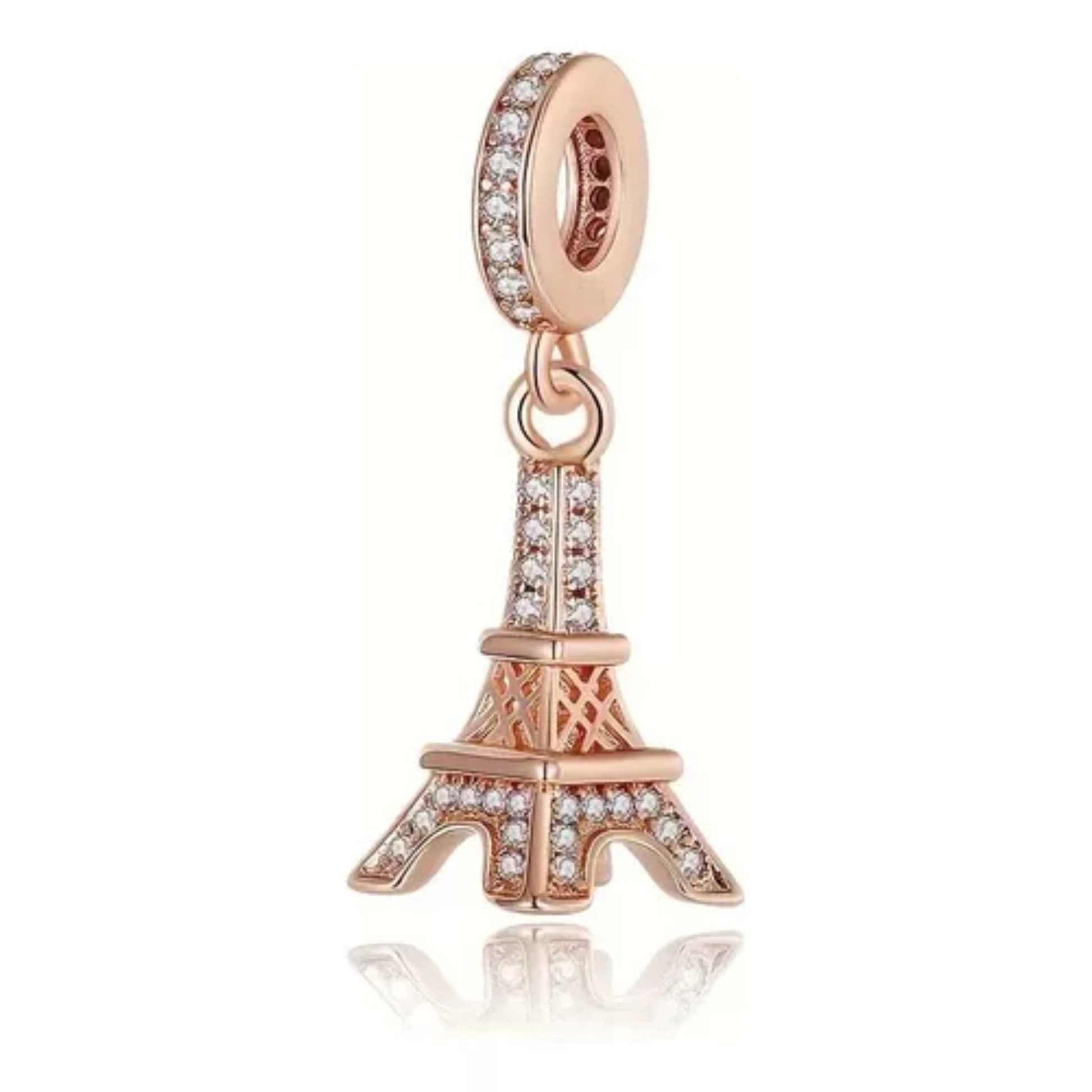 CHP195 Charm colgante Torre Eiffel Rosa Gold