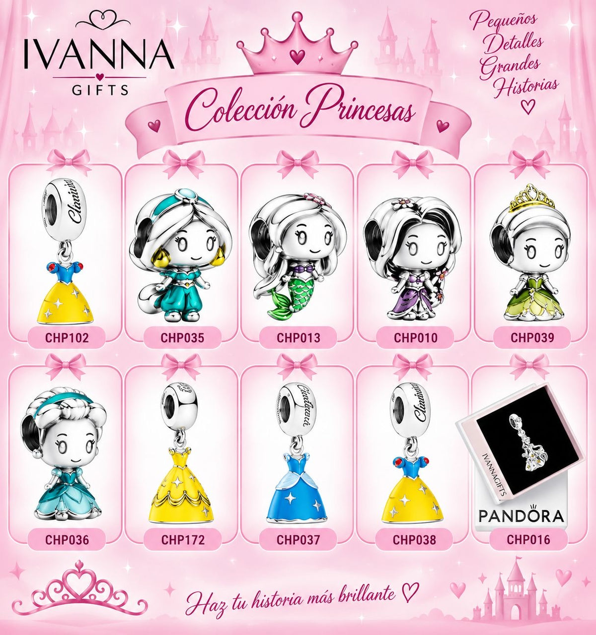Charms Colección Princesas 👑