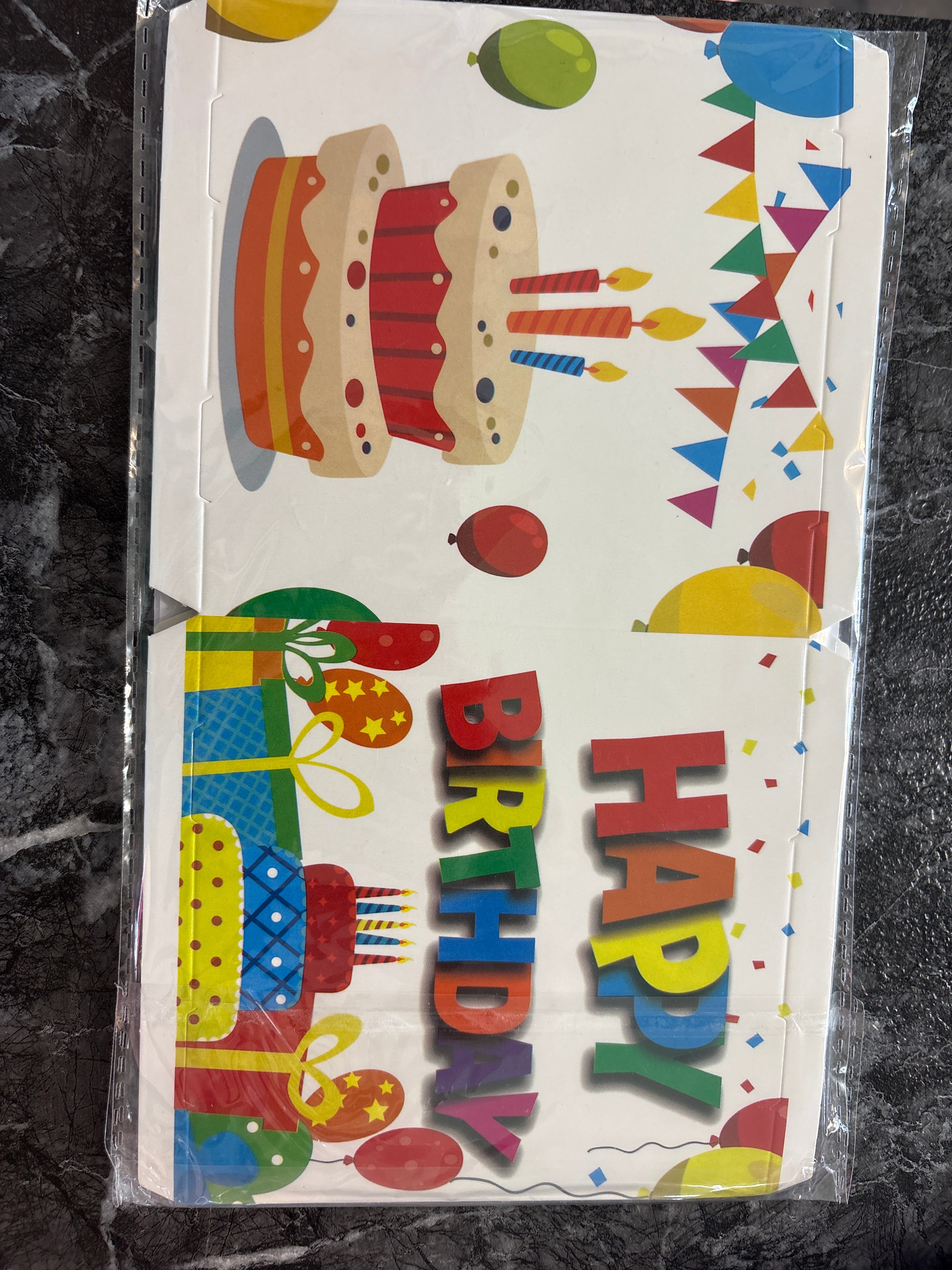 CAJA PARA SOBRE CON LETRERO CUMPLEAÑOS