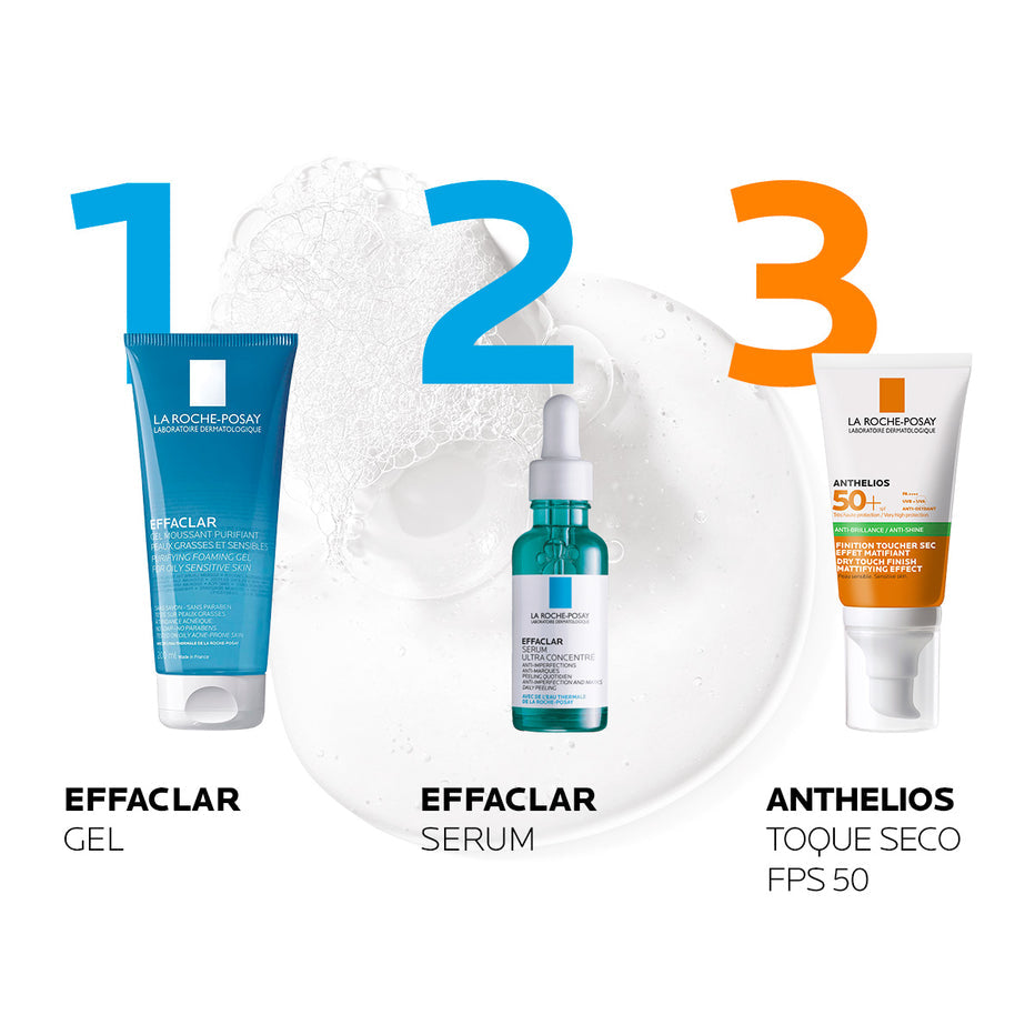 La Roche-Posay Effaclar Gel Espumoso Purificante Limpiador facial para piel grasa y sensible 50ml
