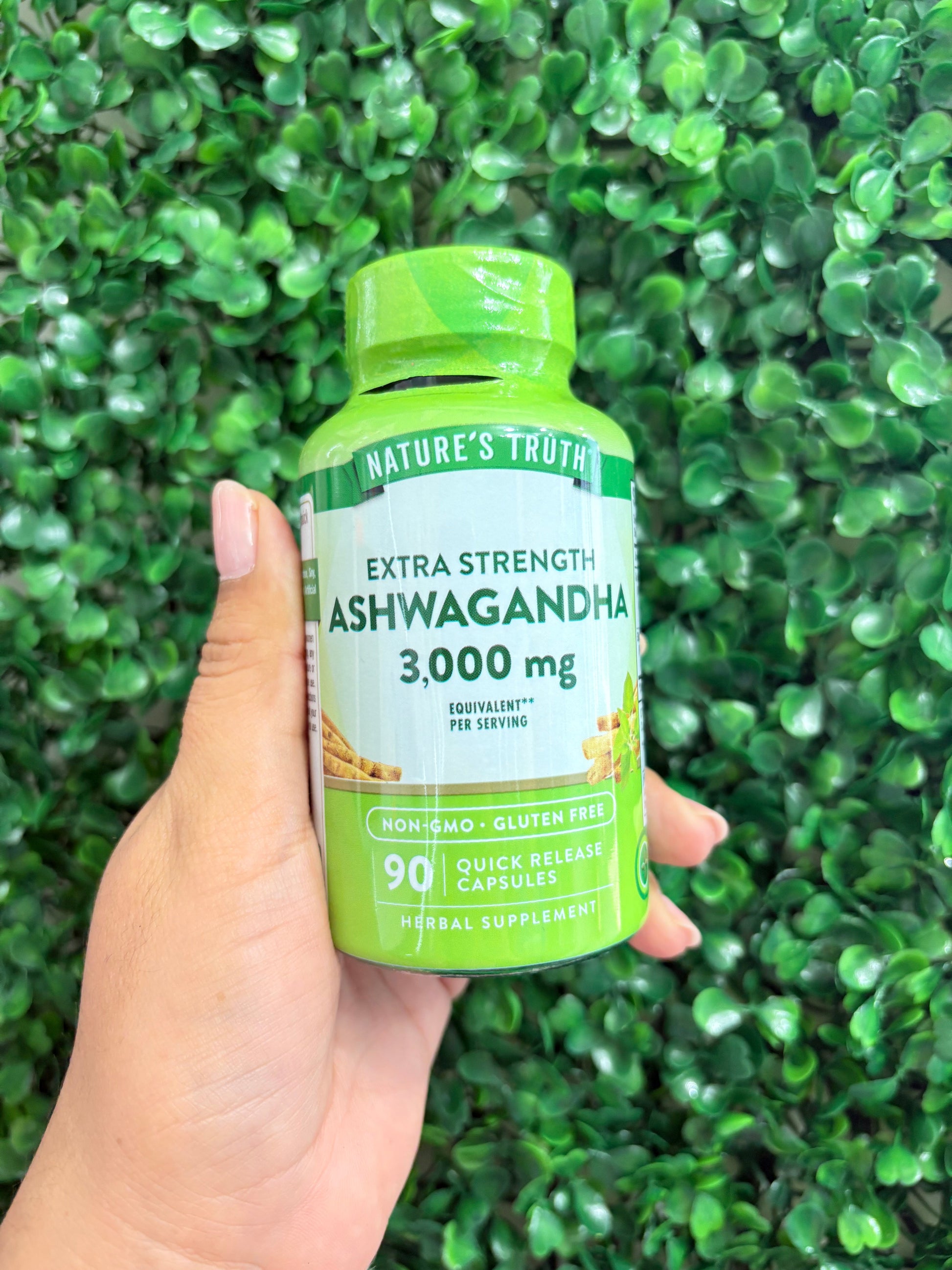 Extra Strength Ashwagandha 3,000 mg - 90 Quick Release Capsules