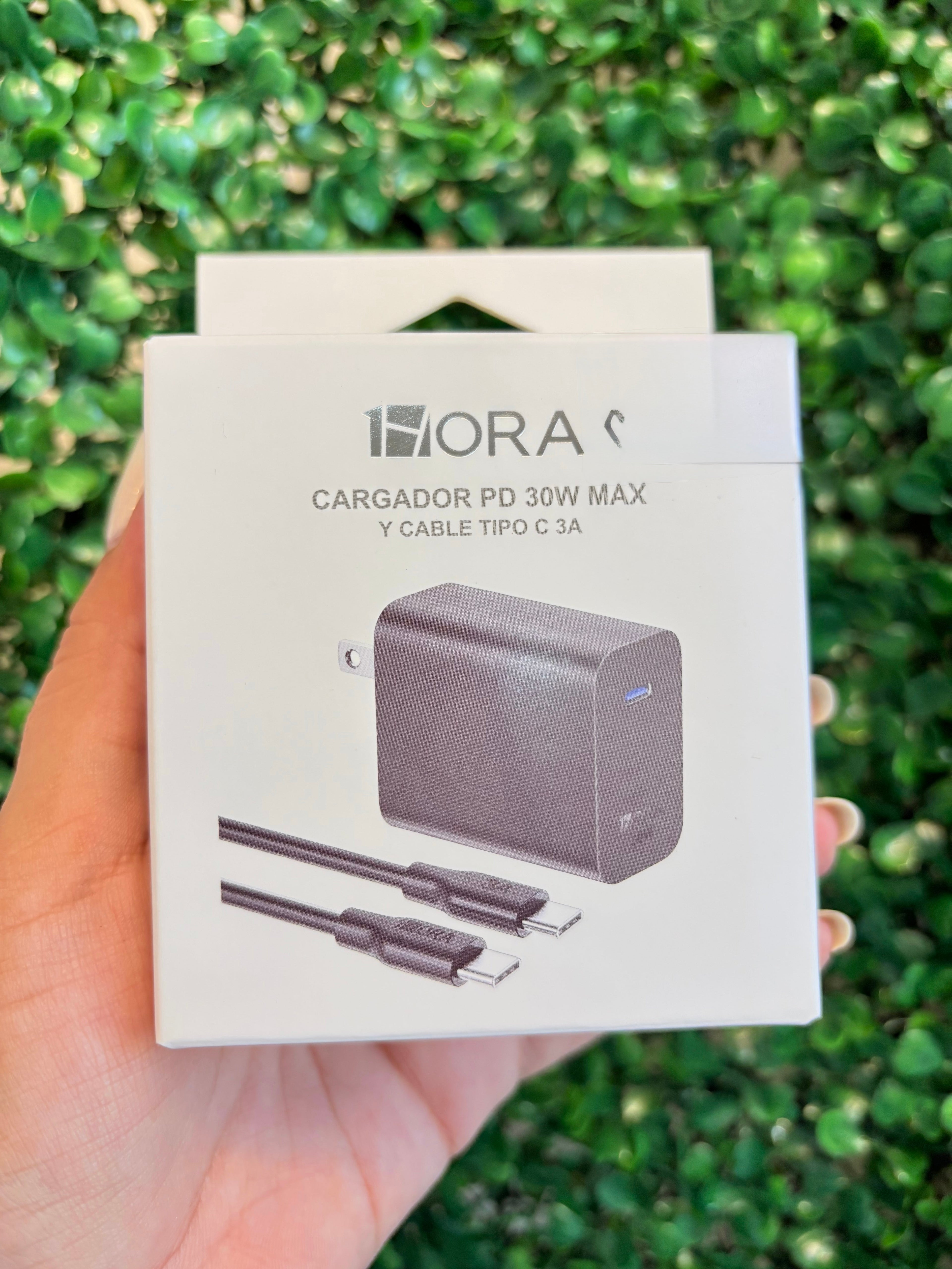 Combo Cargador 30w USB C - C 3A. 1Hora
