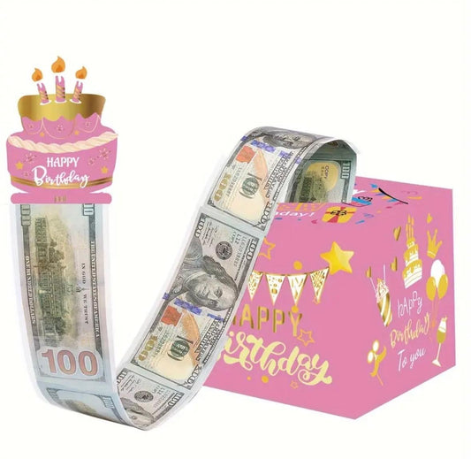 CAJA PARA SOBRE CON LETRERO CUMPLEAÑOS