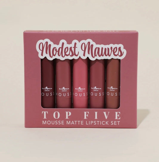 Mousse Matte Lipstick - Top Five Sets 🤍  Modest Mauves