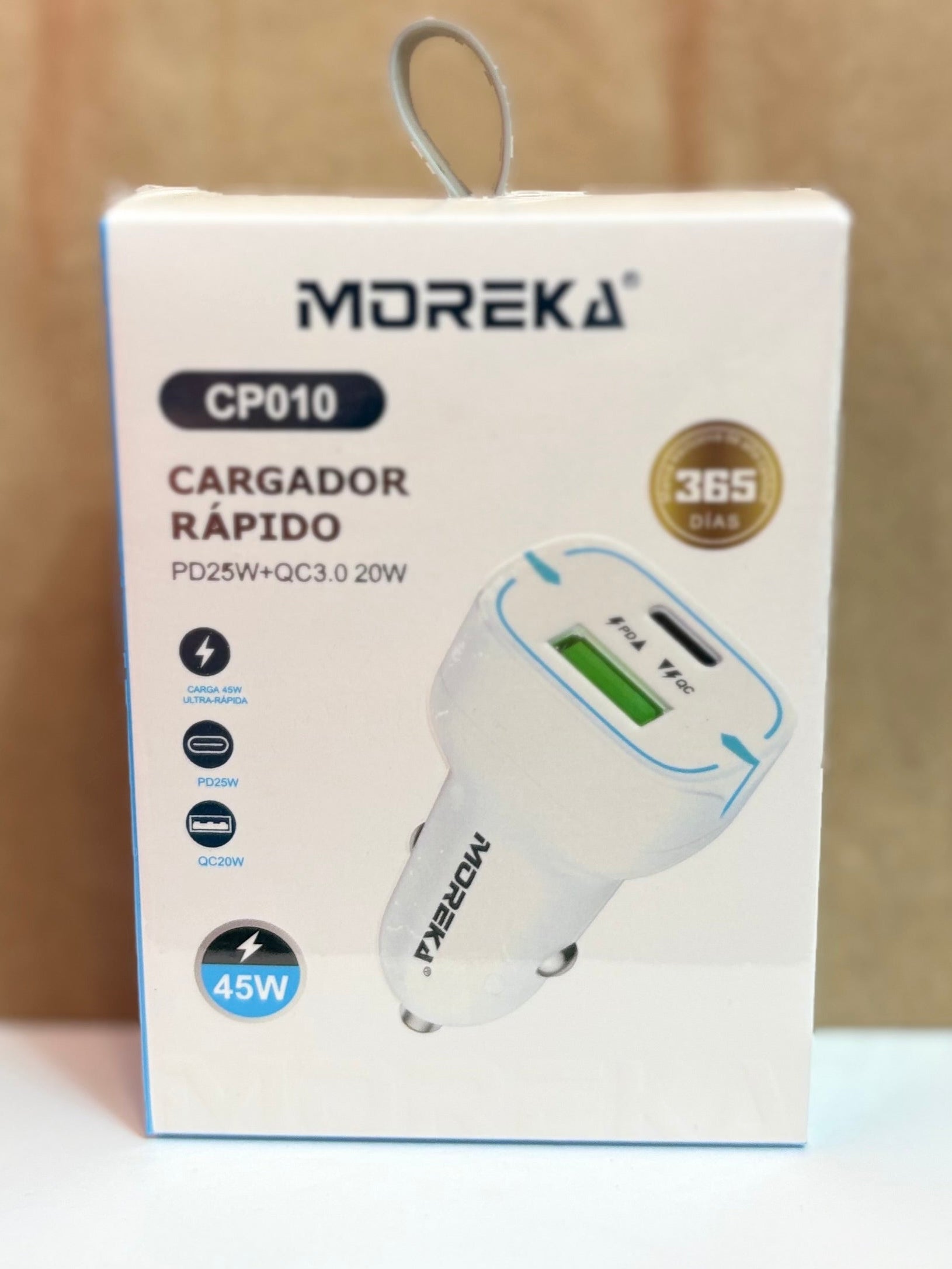 Cargador para auto Turbo 2 Puertos USB y USB C