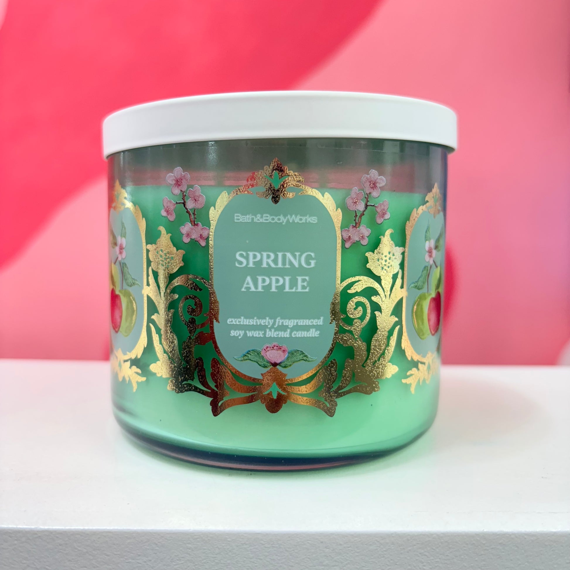 BATH&BODY WORKS Spring Apple 3 Wick Candle | Vela aromática de 3 mechas - 411 gr