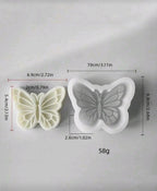 Paquete con 2 moldes de silicona forma mariposa para elaboración de velas