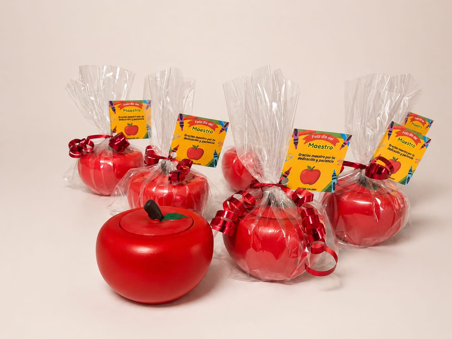 Vela Manzana 🍎 Aroma Melón Sandía color rojo