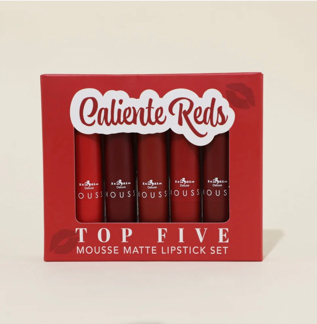 Mousse Matte Lipstick - Top Five Sets 🤍 Caliente Reds