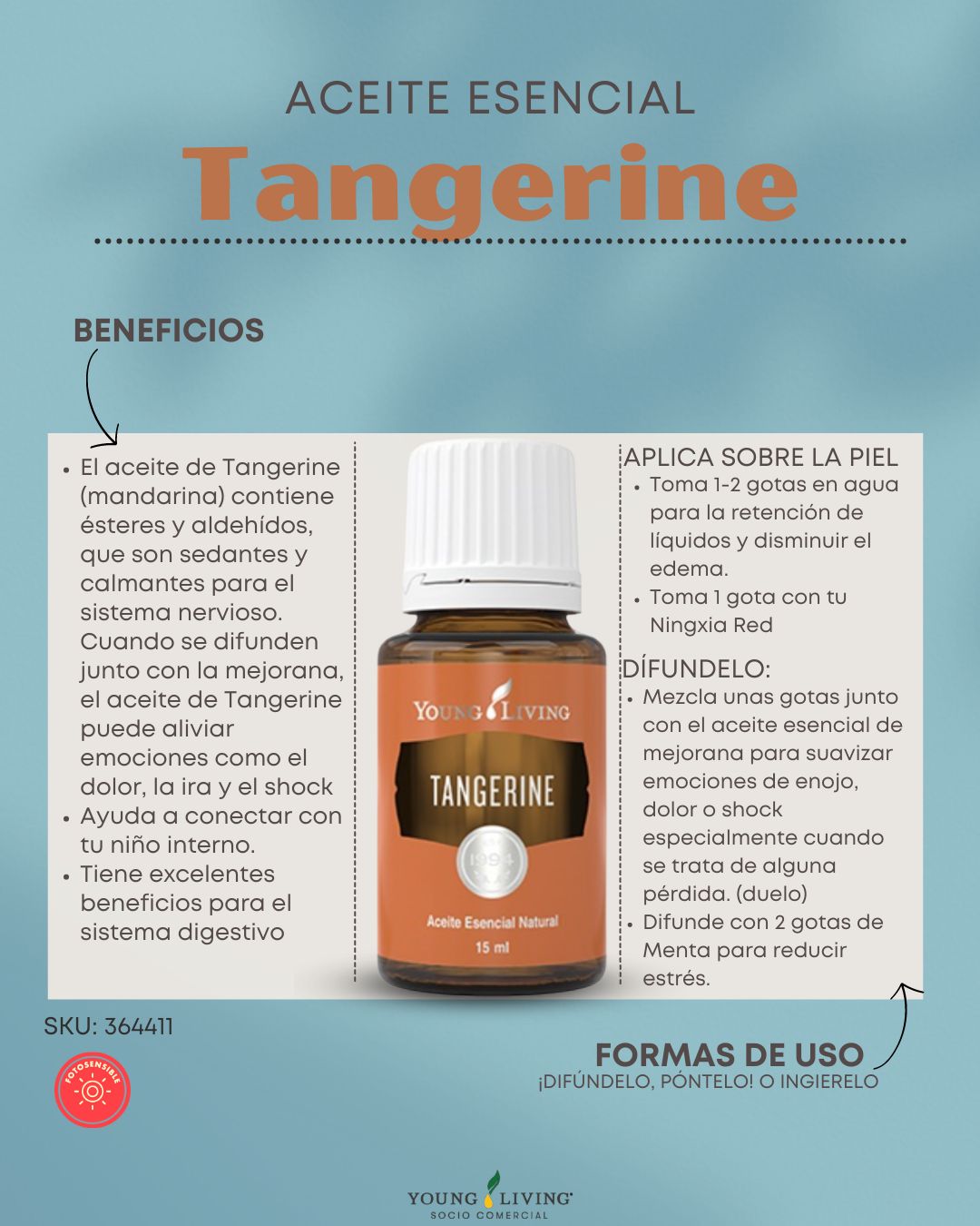 Aceite Esencial TANGERINE 15ml Young Living
