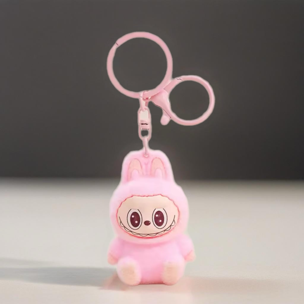 Llavero mini Labubu rosa