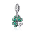 CHP202 Charm colgante trébol de 4 hojas LUCK