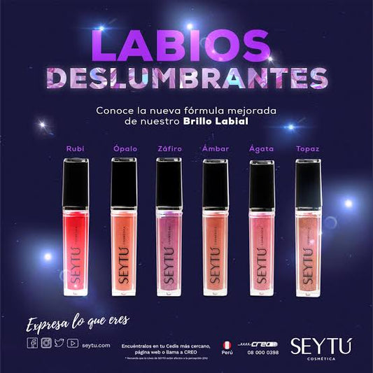 Brillo labial con luz Vitamina E y Aceite de Recino
