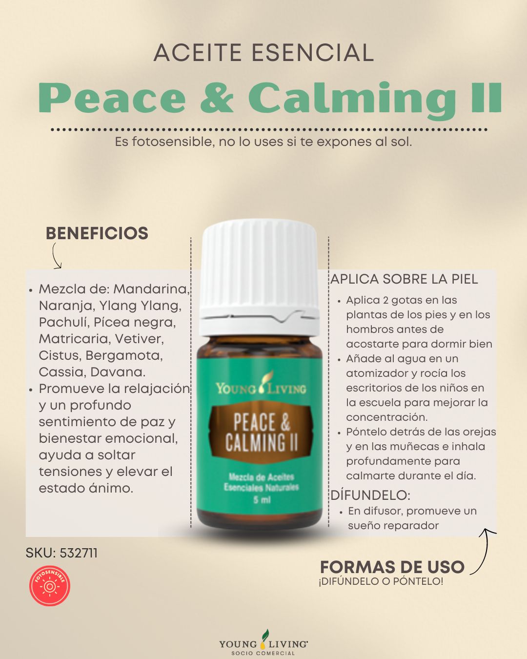 Aceite Esencial PEACE & CALMING II 5ml Young Living