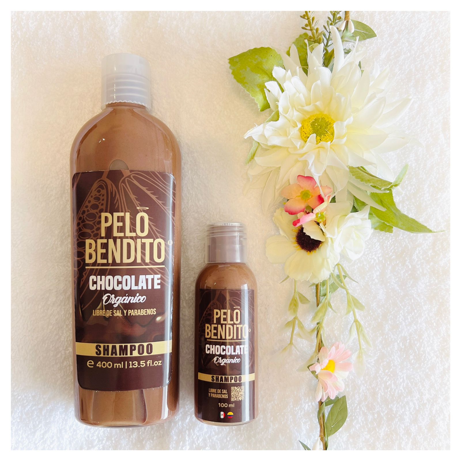 SHAMPOO CHOCOLATE - PELO BENDITO Organico Libre de sal y parabenos