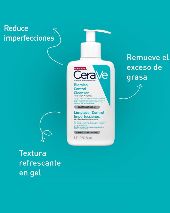Limpiador Control Acné con Ácido Salicílico CeraVe 473ml
