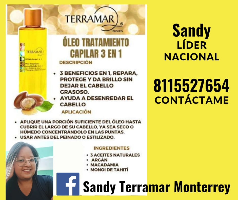 Muestra - oleo 3 en 1 tratamiento Para El Cabello maltratadoTerramar 5ml - TERRAMAR