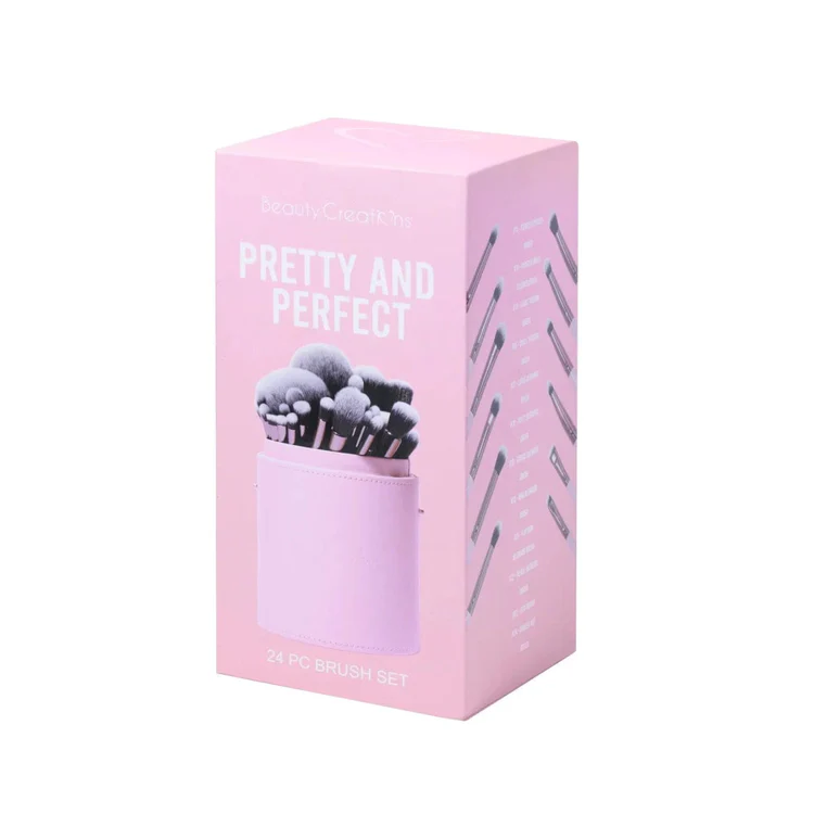 BEAUTY CREATIONS - SET DE BROCHAS 24 PIEZAS PINK AND PERFECT