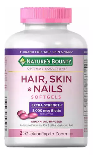 1643 Hair, Skin & Nails, 250 Cápsulas, Nature's Bounty