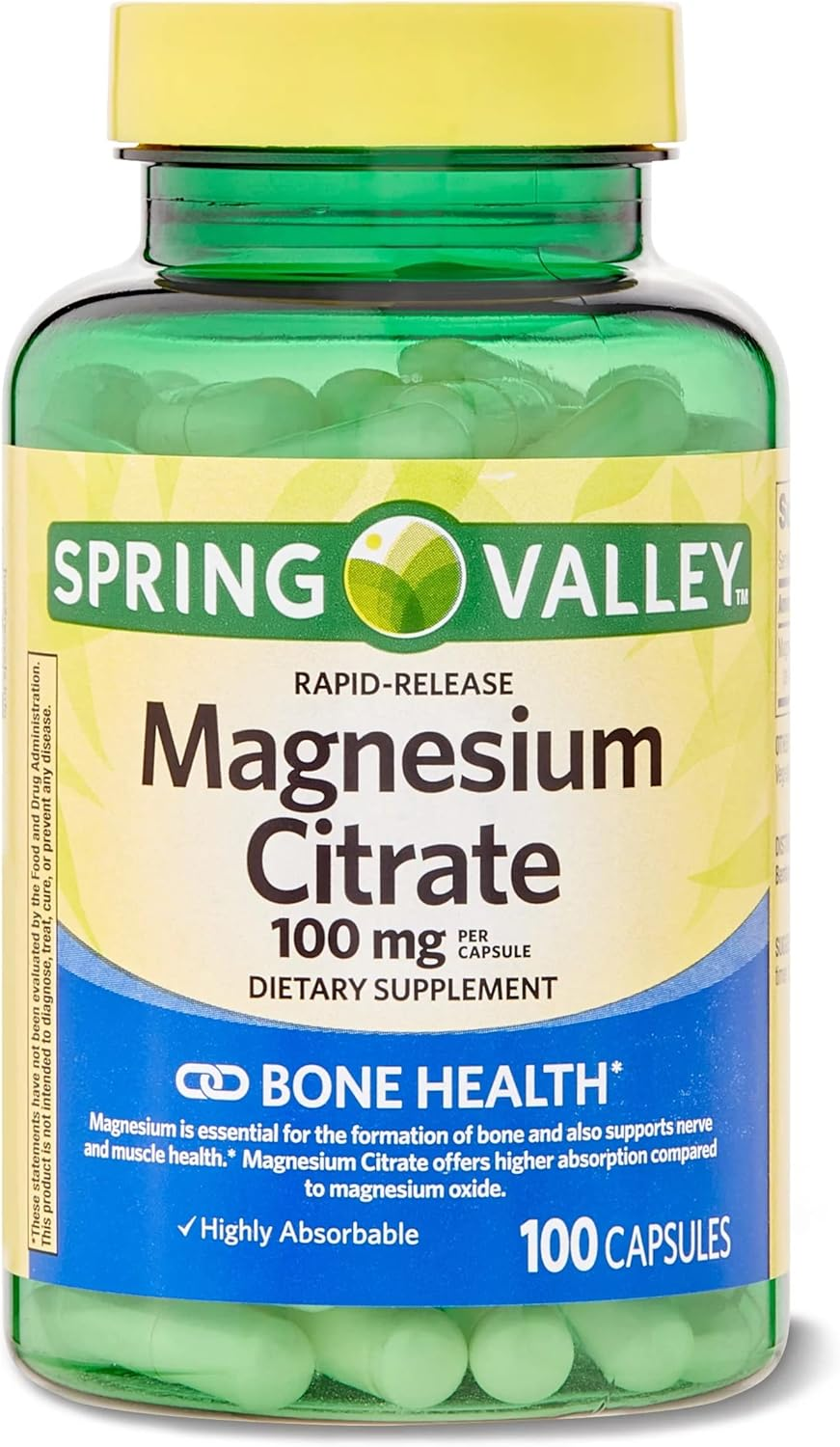 Spring Valley - Citrato de magnesio 100 mg / 100 capsulas B&B