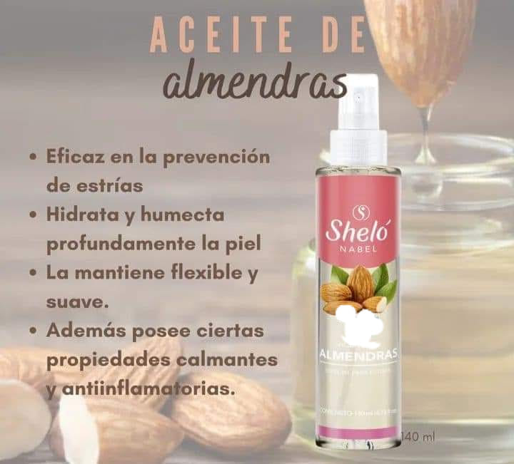 Aceite De Almendras, especial para las estrías, Sheló Nabel