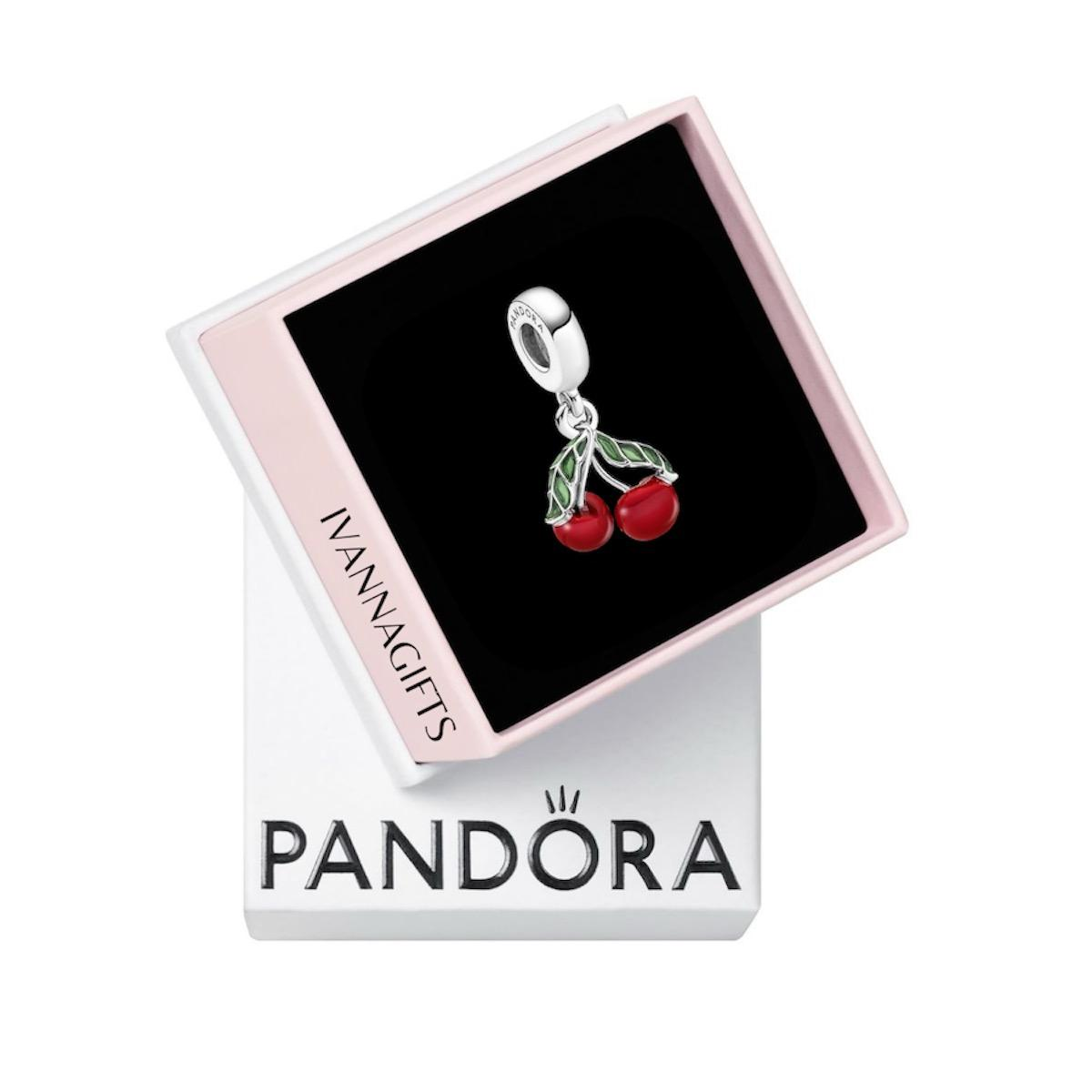 CHP086 - Charm colgante cerezas.