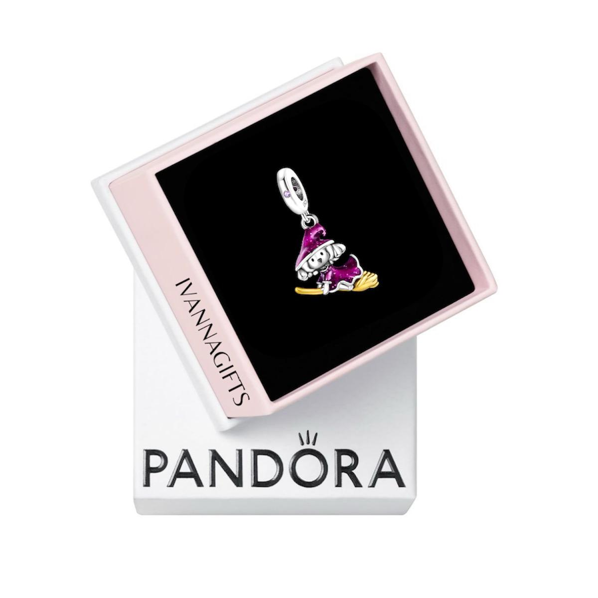 *CHP112 - Charm colgante Halloween brujita rosa.