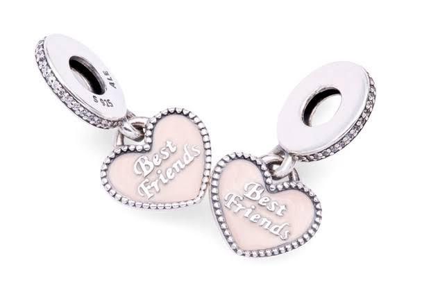 CHP137 Charm best Friend corazón (1 pieza).