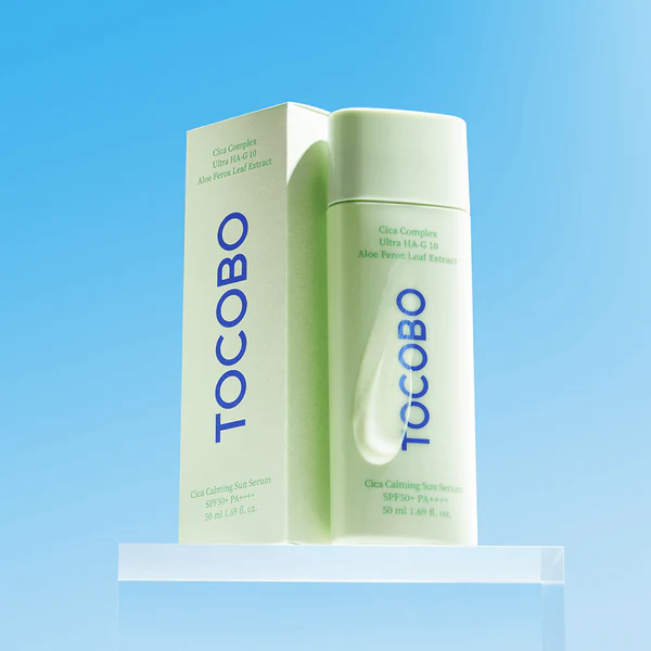 TOCOBO - CICA CALMING SUN SERUM 50ML SPF50+ PA++++ | Protector Solar Antiacné y Piel Sensible