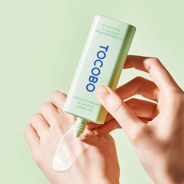 TOCOBO - CICA CALMING SUN SERUM 50ML SPF50+ PA++++ | Protector Solar Antiacné y Piel Sensible