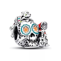 CHP014 - Charm calavera de Miguel y Dante de Coco de Disney Pixar que brilla en la oscuridad.