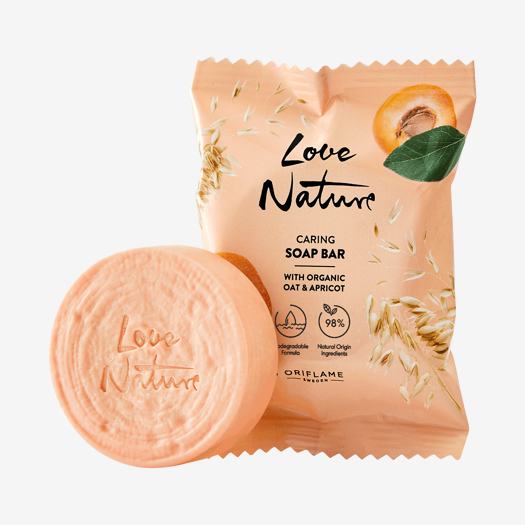 Jabón en Barra Avena y chabacano Orgánico Love Nature - ORIFLAME